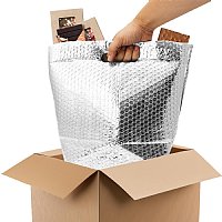 5- (10x10x10) Metallic Poly Bubble Mailers-Thermal Box Liners