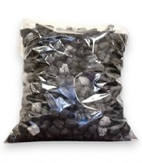 0.60 cu ft FunPak Mini Plant Based Biodegradable Packing Peanuts<br><font color=blue>Black Hearts</font>