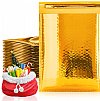 10-#1 (7.25x11) Metallic Poly Bubble Mailers-Gold