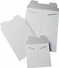 100 7" x 9" White Tab Lock No Bend Mailers